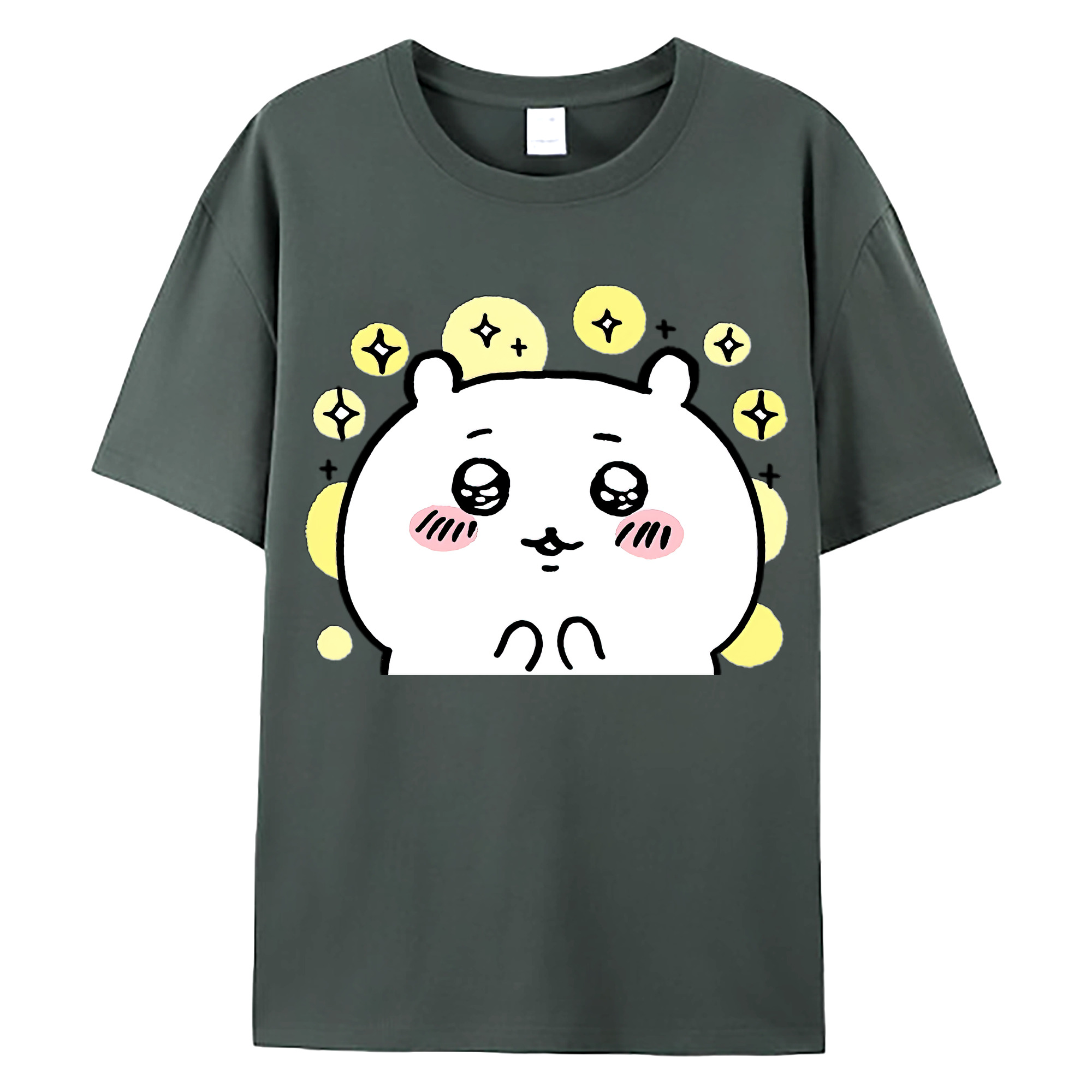 （画像用） ちいかわ ちいかわ Chii-kawa chiikawa 綿100％ メンズ半袖Tシャツ｜肌触りやわらか＆通気性